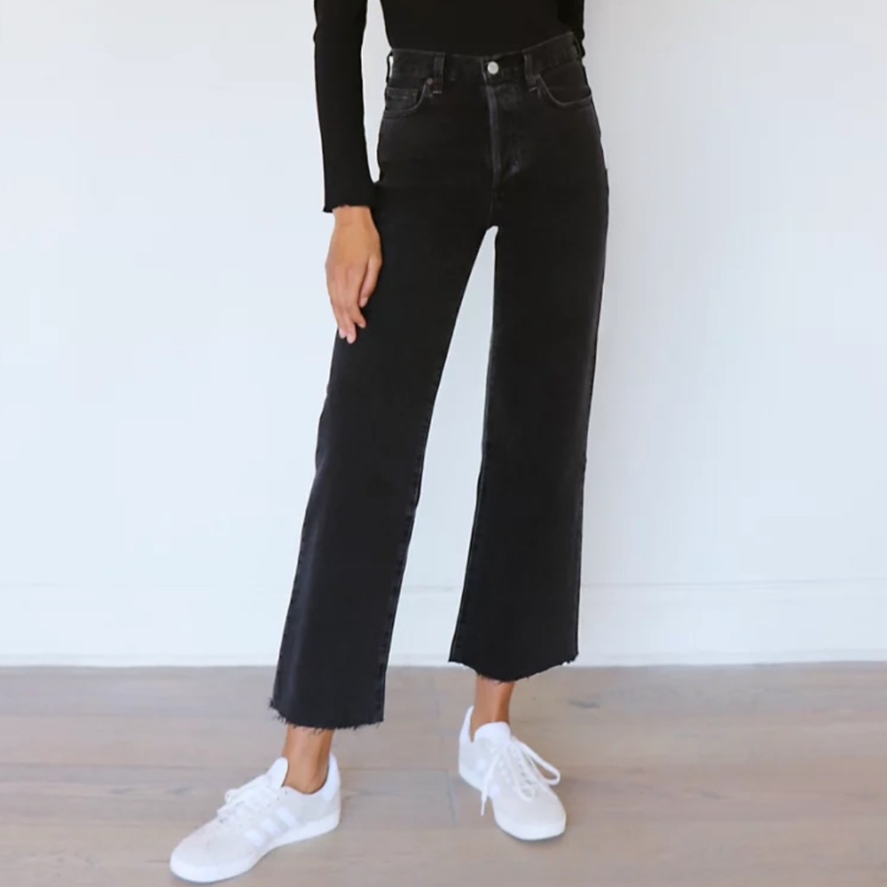 Denim Forum Farrah High Rise Wide Leg Denim